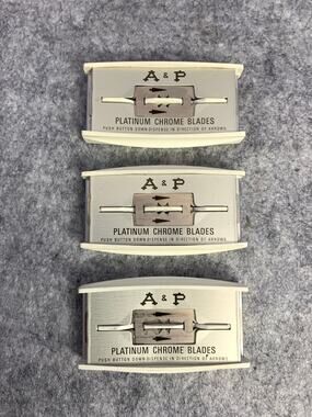 A & P Store Brand Stainless Steel Double Edge Razor Blades, Vintage, Made in USA